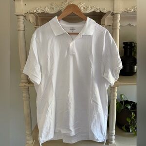 J.Crew Factory Flex Pique Polo in White (L)